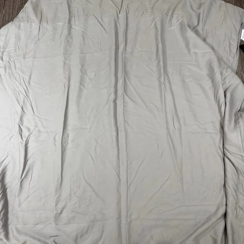 Ettitude Organic Bamboo Queen Flat Sheet 2 Pillowcases Gray Sateen Luxurious